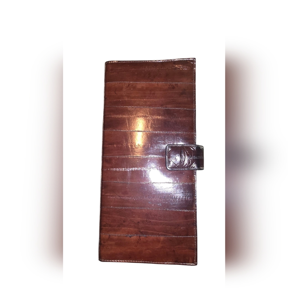 Brown Eel Skin  Card Holder